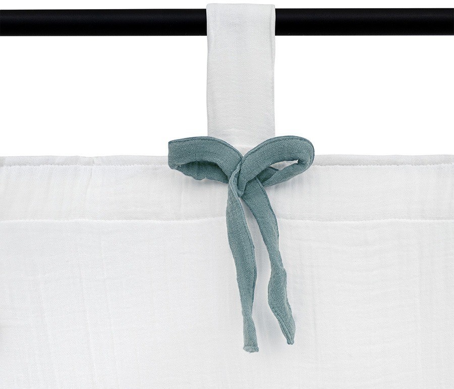 Штора из муслина с декором синего цвета из коллекции essential, 150х290 см (77782)