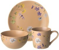 Набор посуды lefard "flowers" 3 предмета: кружка 390мл, салатник 640мл, тарелка 20,5см (260-1085)