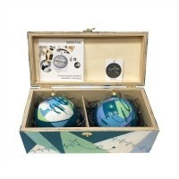 Новогодний набор на 2 шара Медицина 1 с кристаллами Swarovski (2166)