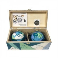 Новогодний набор на 2 шара Медицина 1 с кристаллами Swarovski (2166)