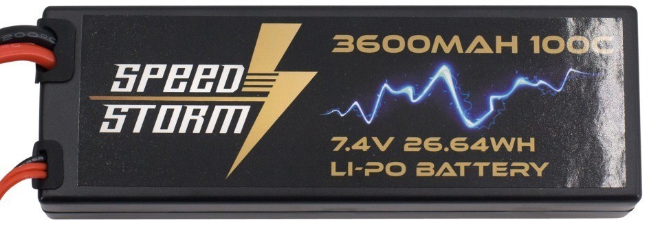 Аккумулятор Speed Storm Li-Po 7.4V 100C 3600 mAh Hard Case разъем T-plug (Deans) (SS-2S3600-100-D)
