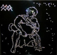 Картина Водолей 25х25 см с кристаллами Swarovski (1317)