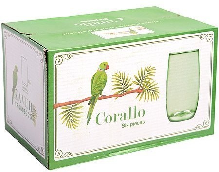 Набор стаканов 6 шт,290 мл,стекло Corallo (0506)