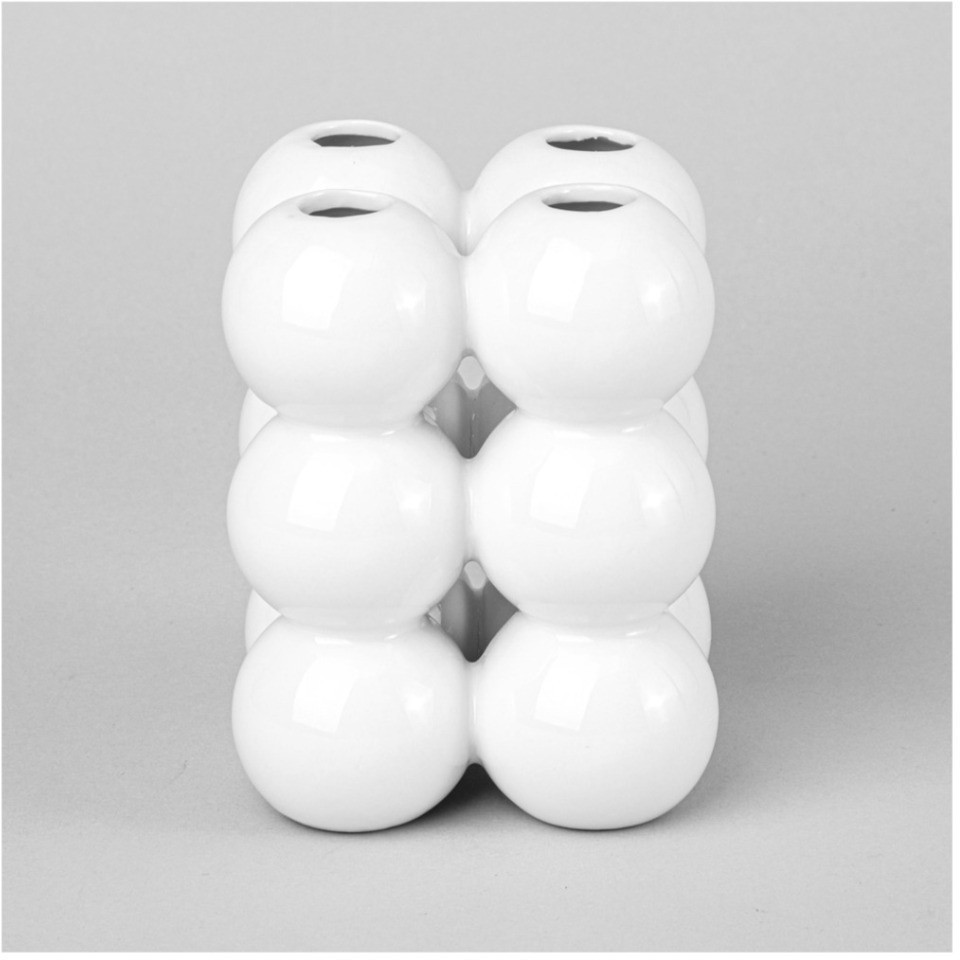 Ваза 9,2*9,2*11,9 см  цвет: белый Lefard (374-164)