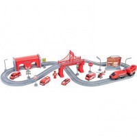 Железная дорога для детей &quot;Служба спасения, 66 предметов&quot;, на батарейках (G201-007)