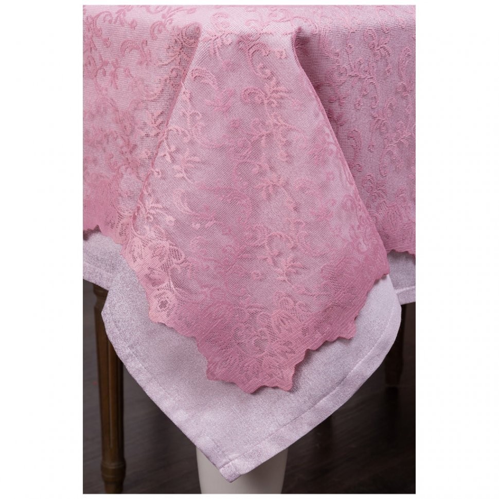 Набор из скатерти и наперона "пепел розы" 160*300 см SANTALINO (805-014)