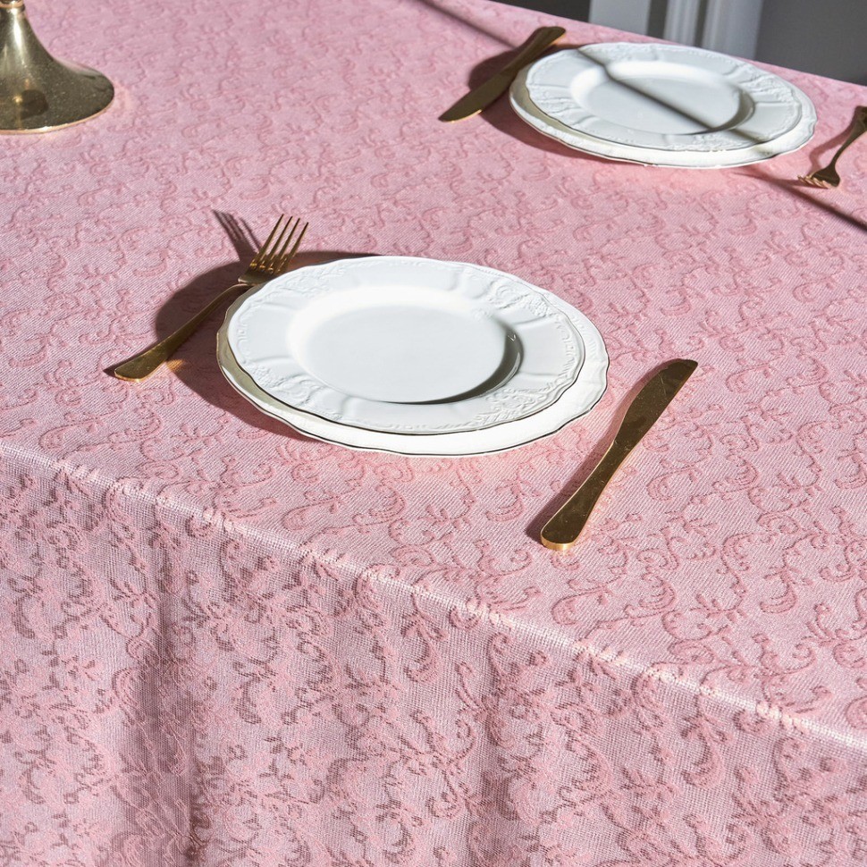 Набор из скатерти и наперона "пепел розы" 160*300 см SANTALINO (805-014)