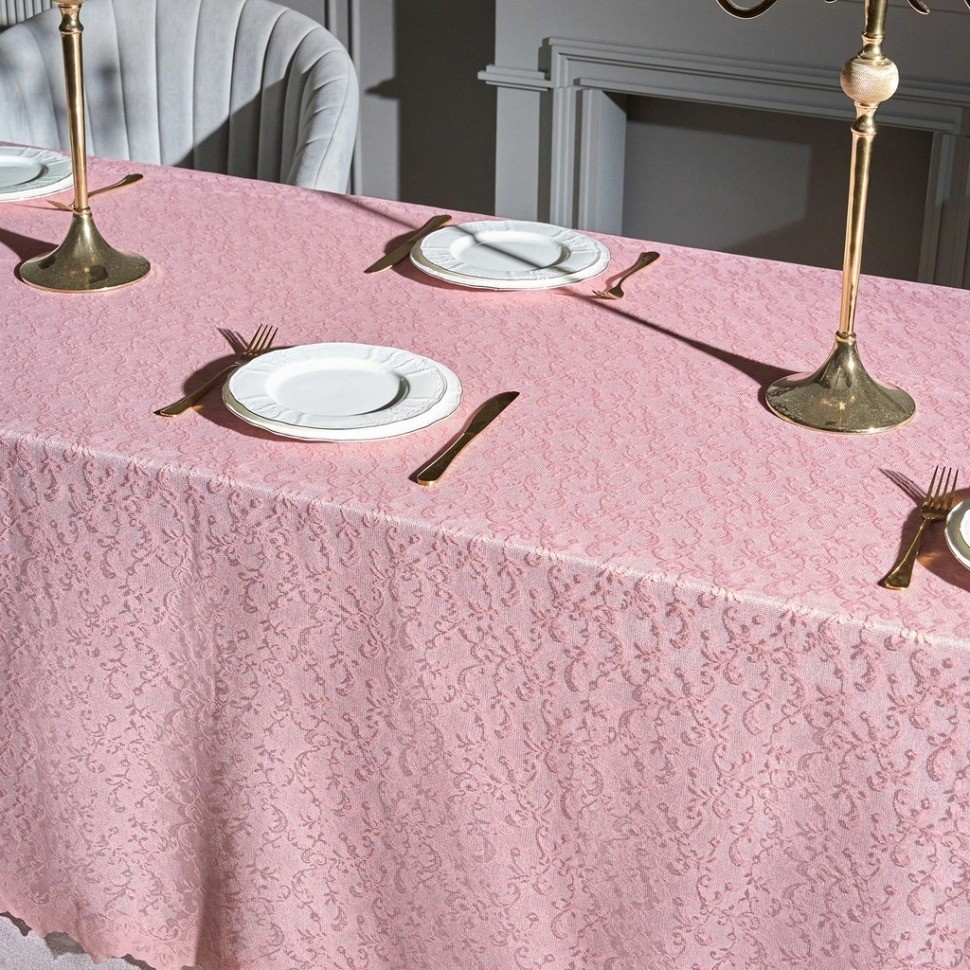 Набор из скатерти и наперона "пепел розы" 160*300 см SANTALINO (805-014)