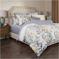 Кпб 1,5 сп&quot;гармоника&quot;,хлоп100% ,цветы+серый, под 150*215 -1шт., пр 180*220 -1шт., нав 70*50 -2шт SANTALINO (985-247)