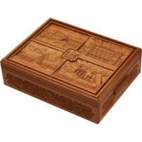 Настоящее &quot;Русское лото&quot; в резной шкатулке с боченками из мореного ясеня &quot;Санкт-Петербург 2&quot; (29961)