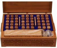 Настоящее &quot;Русское лото&quot; в резной шкатулке с боченками из мореного ясеня &quot;Санкт-Петербург 2&quot; (29961)