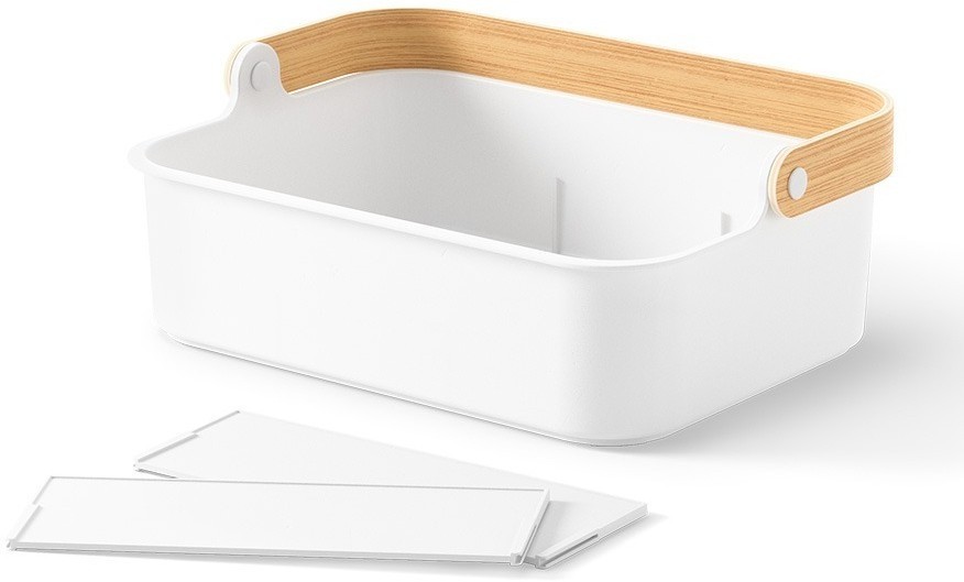 Органайзер bellwood, 37х27 см, белый/натуральное дерево (76808)