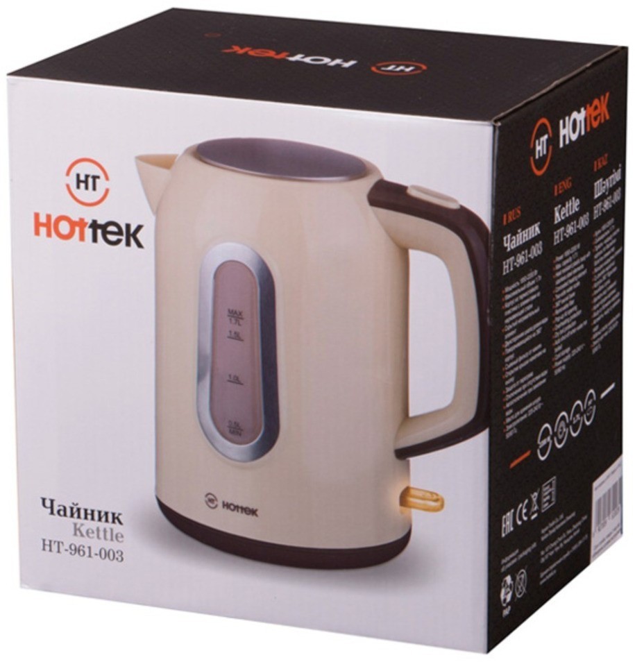 Чайник электрический hottek пластик ht-961-003 1,7 л, 2200 вт (961-003)