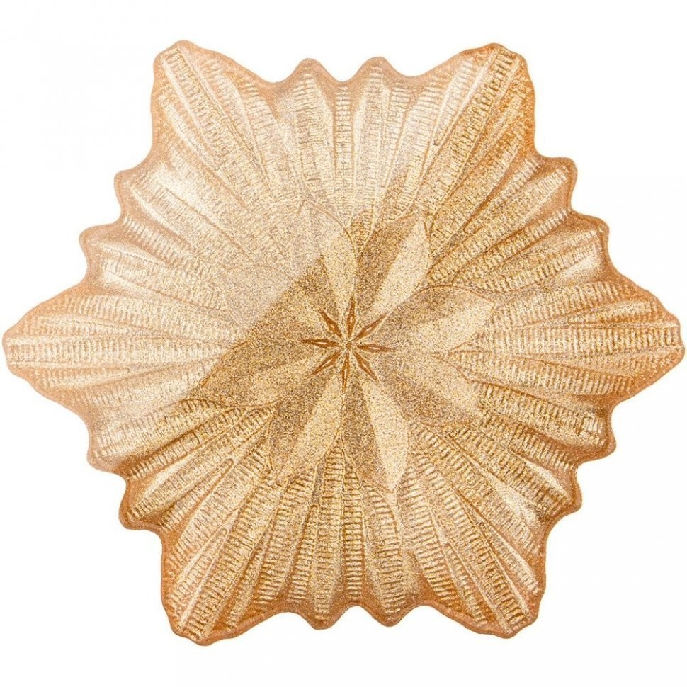 Блюдо "snowflake" gold shiny 25см АКСАМ (339-230)