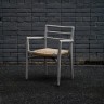 Полукресло ANOA ARM CHAIR GREY, Тиковое дерево, GREY RUBIO, ROOMERS FURNITURE