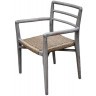 Полукресло ANOA ARM CHAIR GREY, Тиковое дерево, GREY RUBIO, ROOMERS FURNITURE