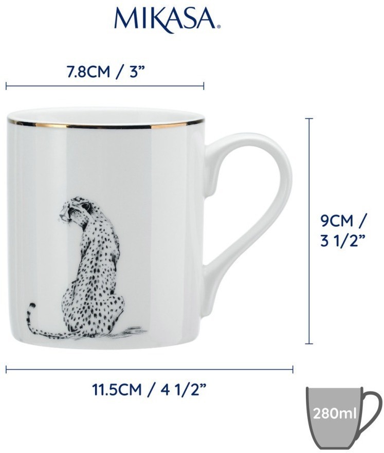 Кружка фарфоровая Гепард Mikasa MKCANCHEETAH