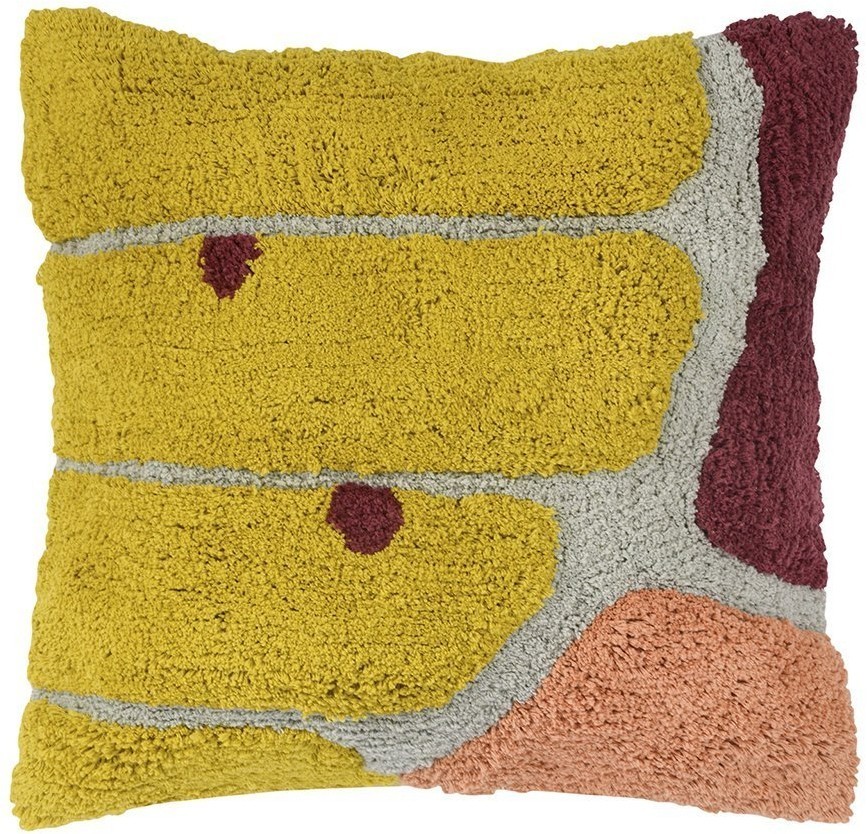Чехол на подушку с рисунком tea plantation горчичного цвета из коллекции terra, 45х45 см (74514)