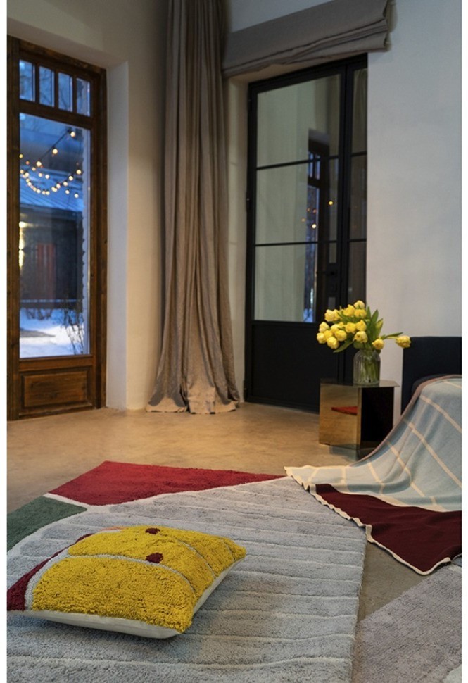 Чехол на подушку с рисунком tea plantation горчичного цвета из коллекции terra, 45х45 см (74514)
