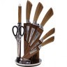 Набор ножей agness с ножницами и мусатом на пластиковой подставке, 8 предметов (911-640)