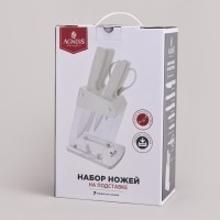 Набор ножей agness  на пластиковой подставке, 7 предметов (911-782)