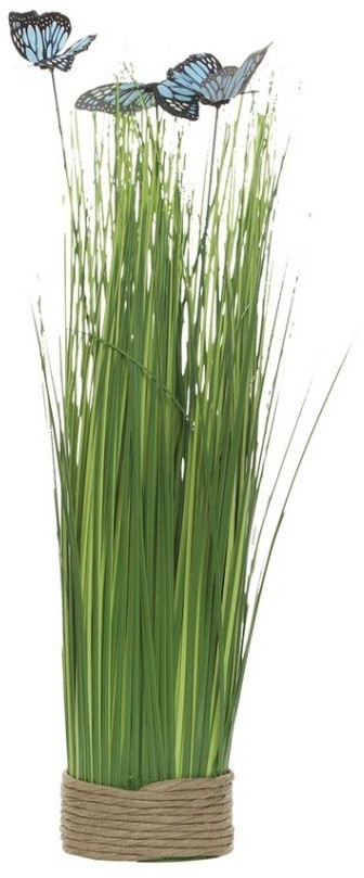 Стебли травы с бабочками на плетеной основе 40 см (гол.) (6) (00002441)
