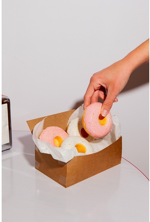 Подсвечник fast food, donut, D7 см, розовый (78950)