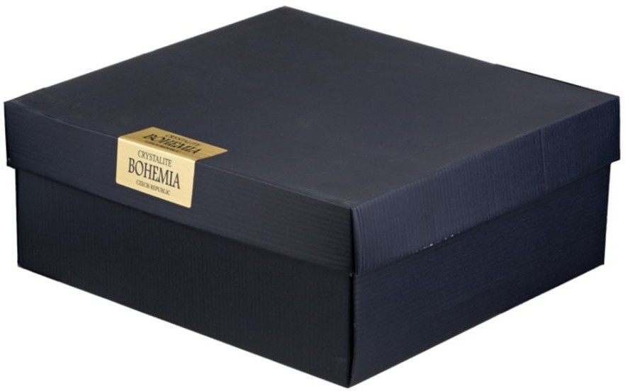 Набор для виски "квадро" 7пр.: штоф+6 стаканов 850/340 мл. высота=27/10 см. Crystal Bohemia (669-138)