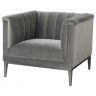 Кресло Арам S0280-1D/AR108-34#grey, Нержавеющая сталь, бархат, dark grey, ROOMERS FURNITURE