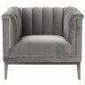 Кресло Арам S0280-1D/AR108-34#grey, Нержавеющая сталь, бархат, dark grey, ROOMERS FURNITURE