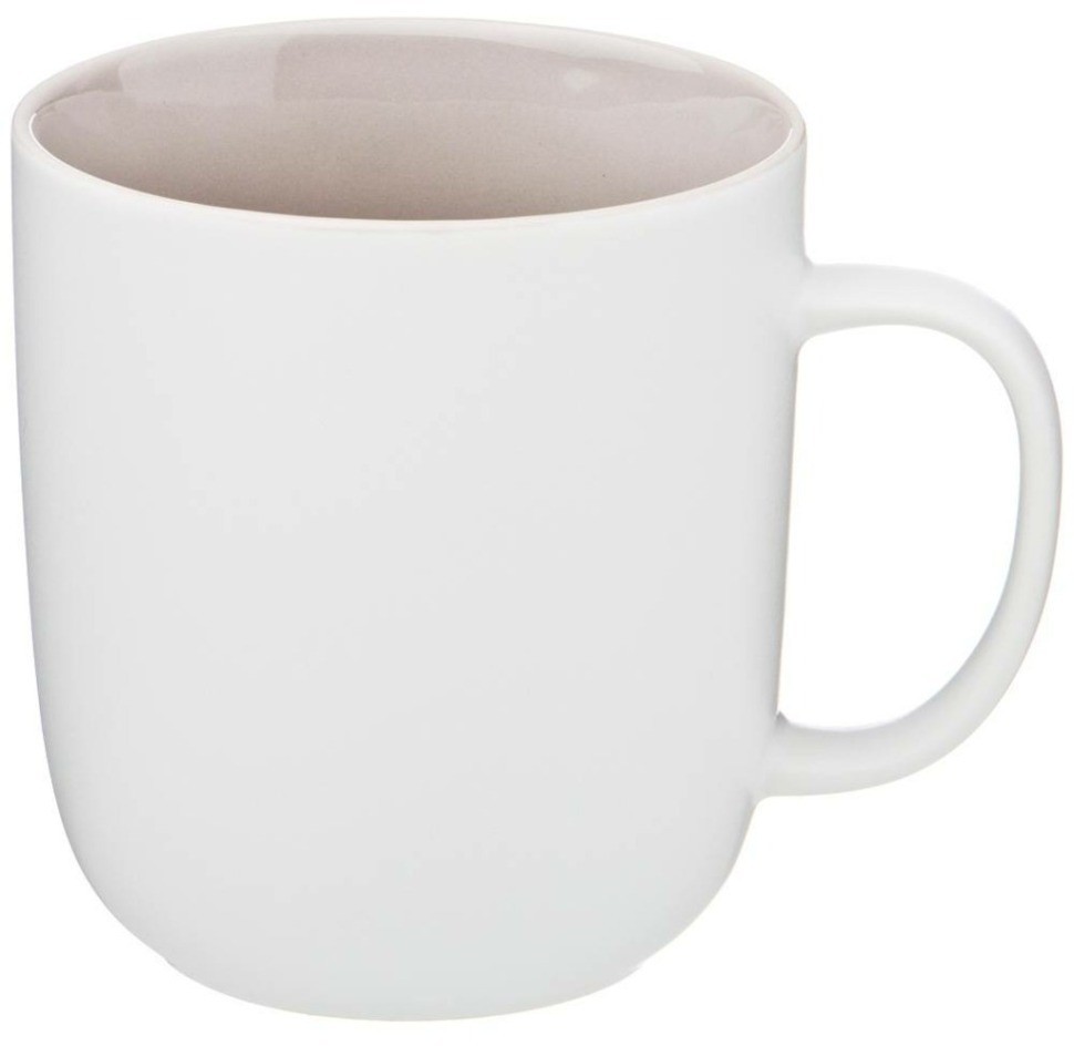 Кружка bronco "velour" 400 мл  светло-серая (407-109)