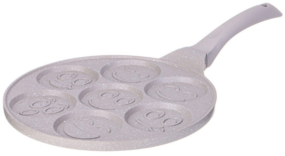 Сковорода agness "смайл"для оладий с антипригар.покрытием диаметр=26.5 см. (932-029)