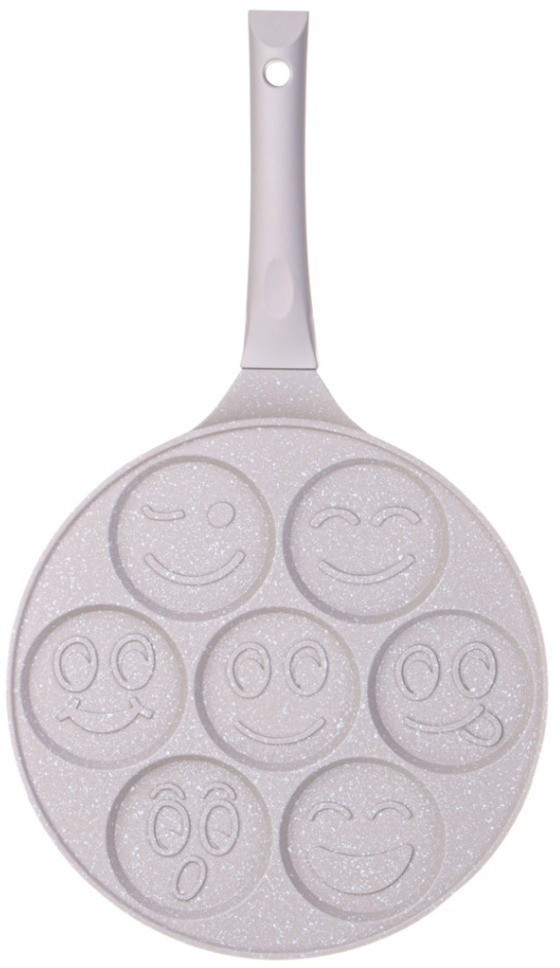 Сковорода agness "смайл"для оладий с антипригар.покрытием диаметр=26.5 см. (932-029)