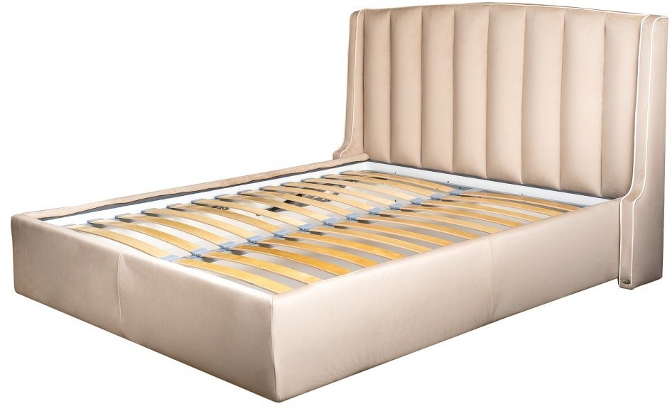 Кровать Odry c подъем.мех. велюр экрю Colt1009 186*220*120 (TT-00015959)