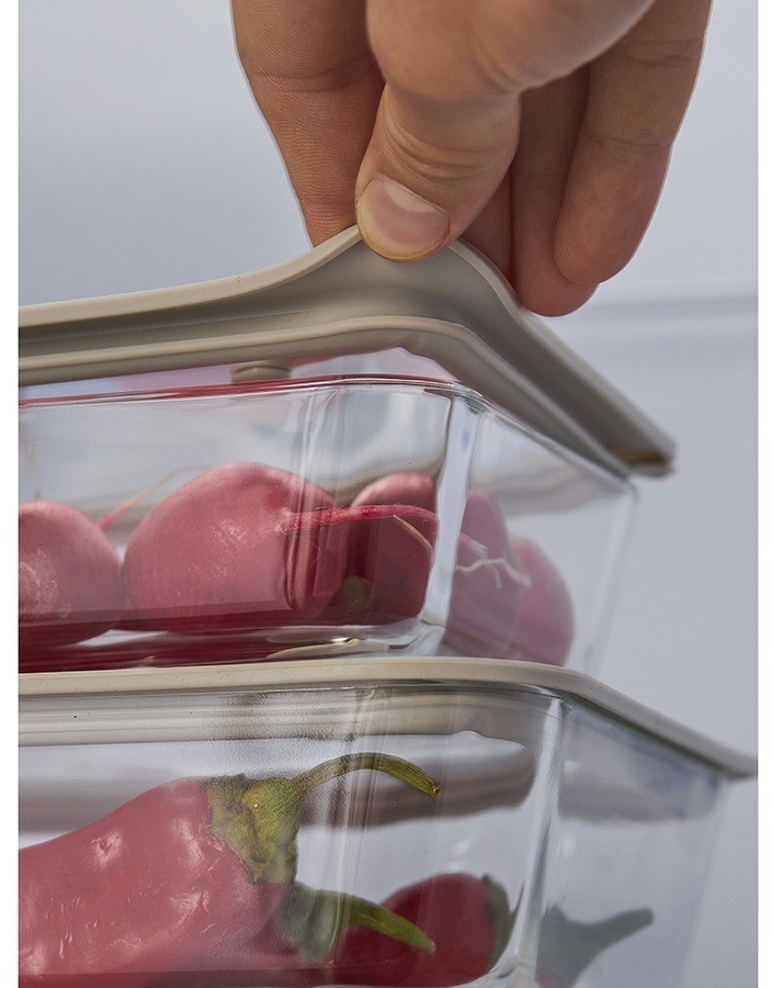 Контейнер для запекания и хранения с вакуумным эффектом vacuum glass, 1,4 л, молочный (78842)