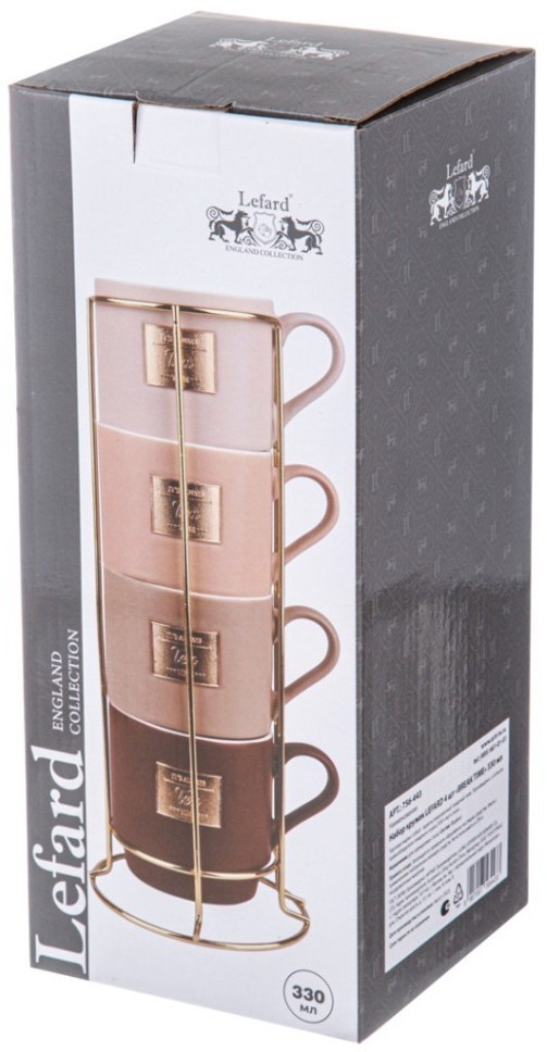 Набор кружек lefard 4шт "break time" 330мл (756-443)