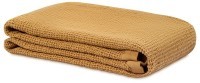 Полотенце банное из умягченной вафли цвета охры из коллекции essential, 70x140 см (79177)