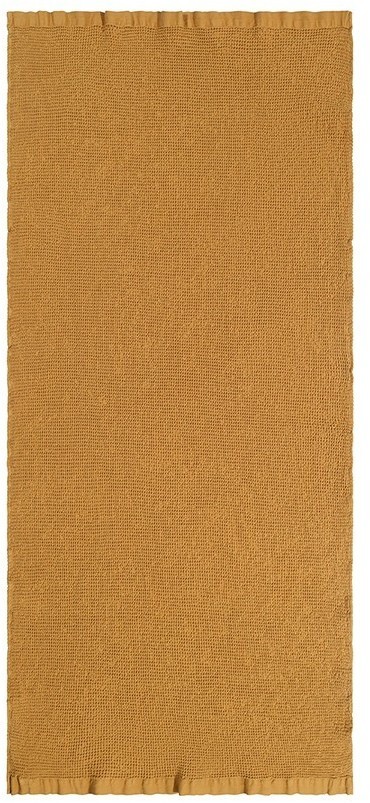 Полотенце банное из умягченной вафли цвета охры из коллекции essential, 70x140 см (79177)