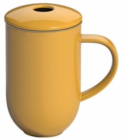 Кружка с ситечком C097-18AYE, фарфор, Yellow, LOVERAMICS