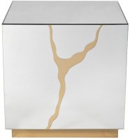 Стол журнальный зеркальный с золотым декором 55*55*61см (TT-00011861)