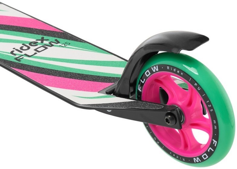 БЕЗ УПАКОВКИ Самокат 2-колесный Flow 125 мм, розовый/зеленый (2108799)