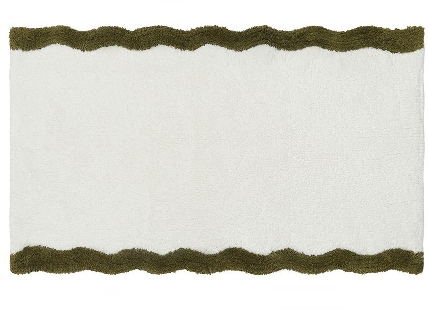 Коврик для ванной с кантом оливкового цвета из коллекции trendy ruffles, 50x80 см (79228)