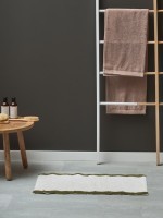 Коврик для ванной с кантом оливкового цвета из коллекции trendy ruffles, 50x80 см (79228)