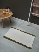 Коврик для ванной с кантом оливкового цвета из коллекции trendy ruffles, 50x80 см (79228)