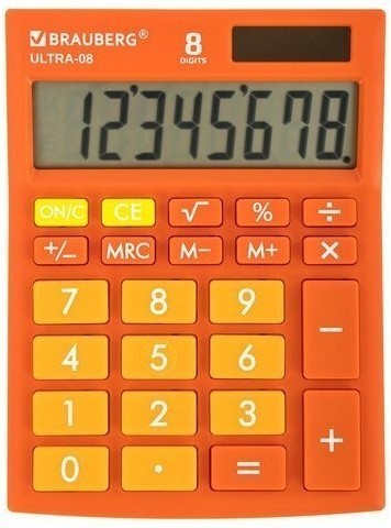 Калькулятор настольный компактный Brauberg Ultra-08-RG 8 разрядов 250511 (86047)