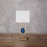 Лампа настольная MT3486-1, металл, текстиль, white, gold, blue, ROOMERS FURNITURE