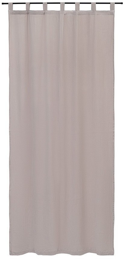 Штора из муслина бежево-серого цвета из коллекции essential, 150х290 см (77781)