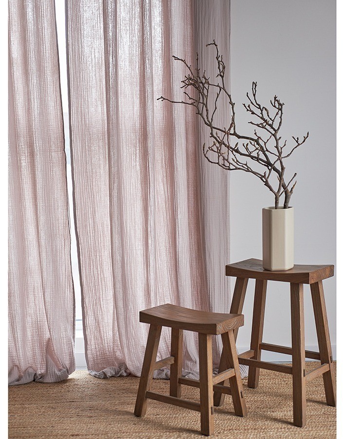 Штора из муслина бежево-серого цвета из коллекции essential, 150х290 см (77781)