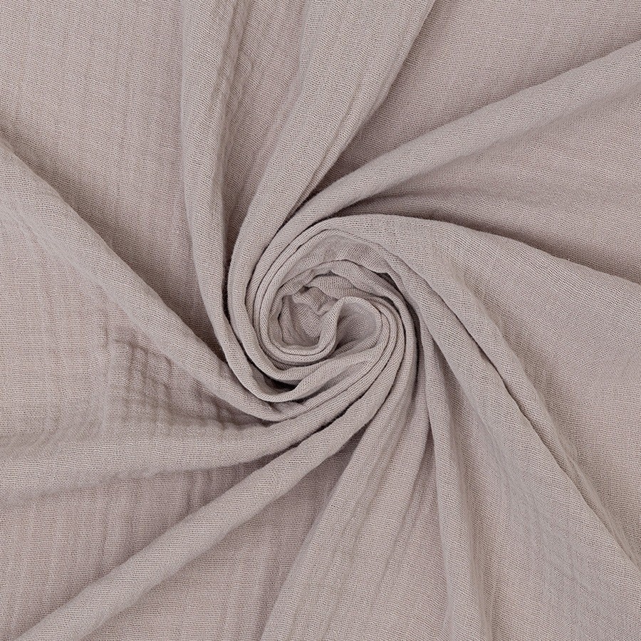 Штора из муслина бежево-серого цвета из коллекции essential, 150х290 см (77781)