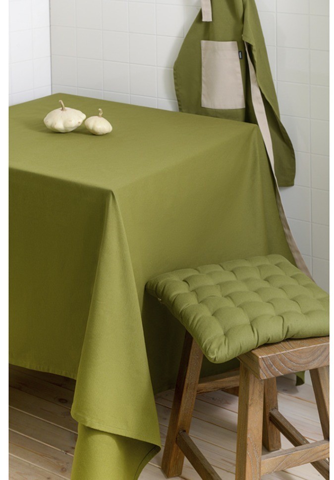 Подушка на стул из хлопка оливкового цвета из коллекции essential, 40х40 см (73548)